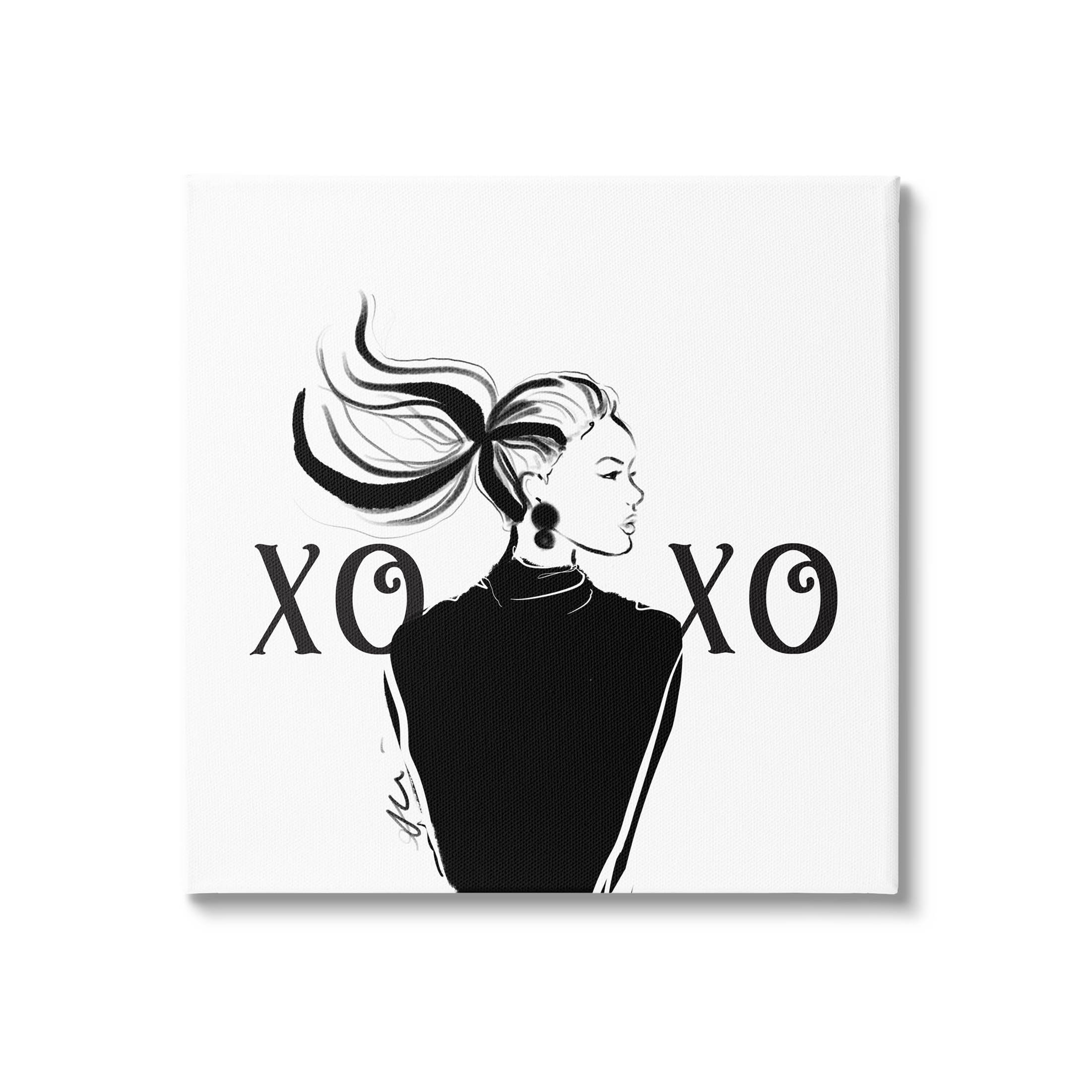 Stupell Industries Bold Glam XOXO Portrait Canvas Wall Art By Alison